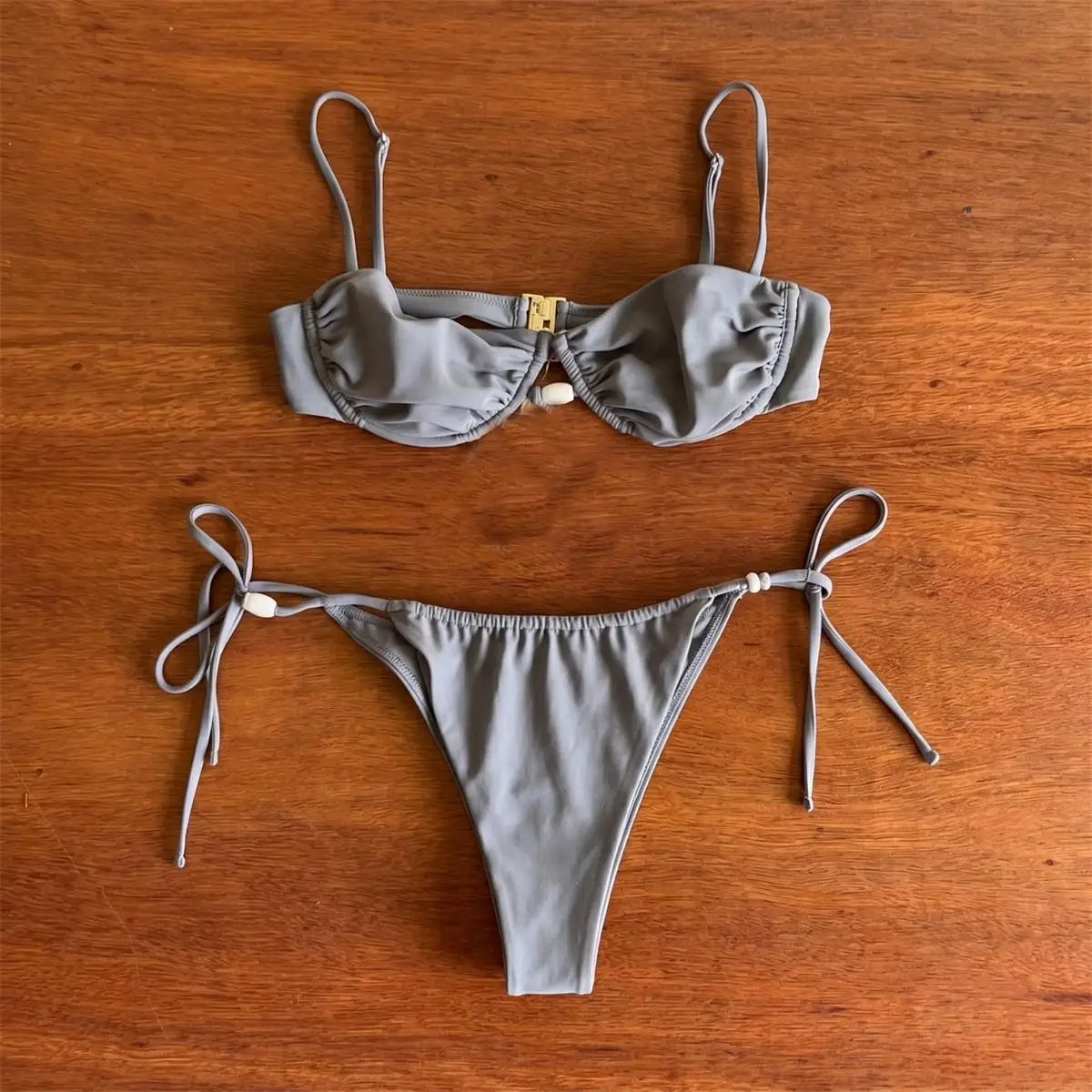 Polka Dot Bandeau Bikini