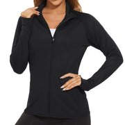 TACVASEN Full Zip UPF 50+ Sun Protection Summer Jackets Womens Long Sleeve Shirts Casual Jackets W/ Zipper Pockets Tops Outdoor