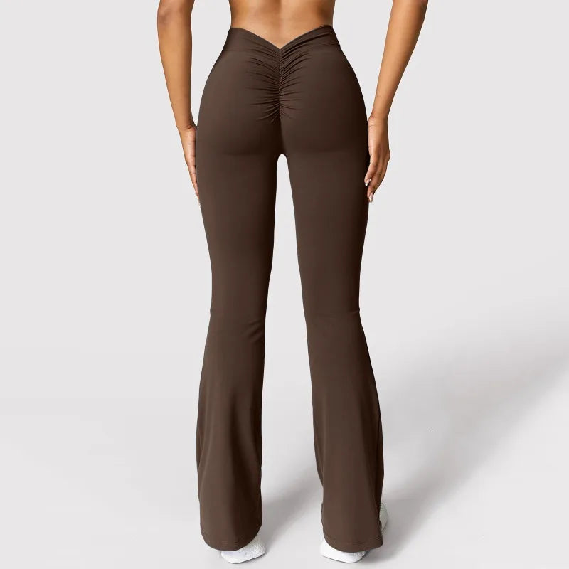 V-Waist Flare Leggings