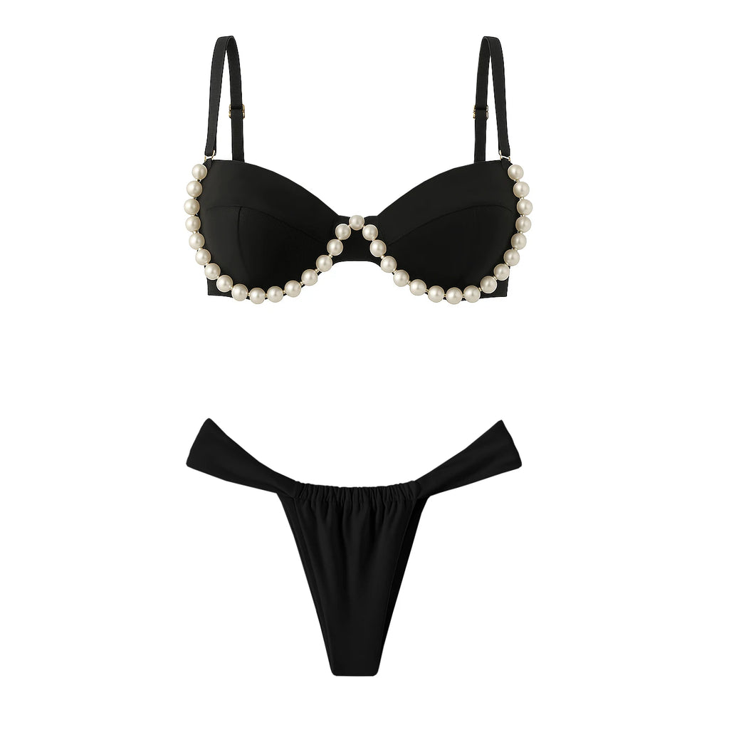 Aurelia Sun Beaded Bikini & Mesh Skirt Set – Green Set 4 – image 11