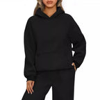 Relaxed Long-Sleeve Pullover Hoodie