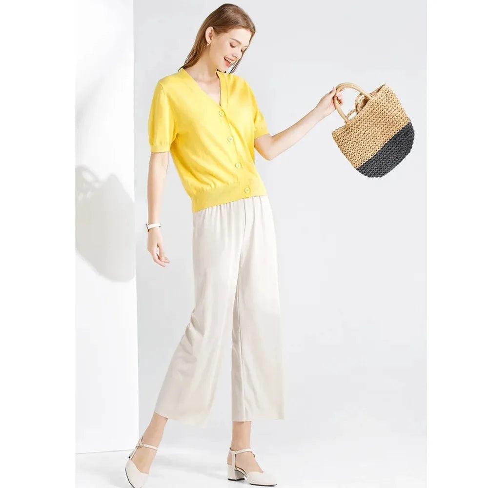 Breeze Ankle-Length Wide-Leg Pants