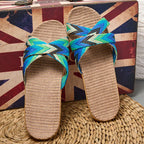 Linen-Look Indoor Slippers