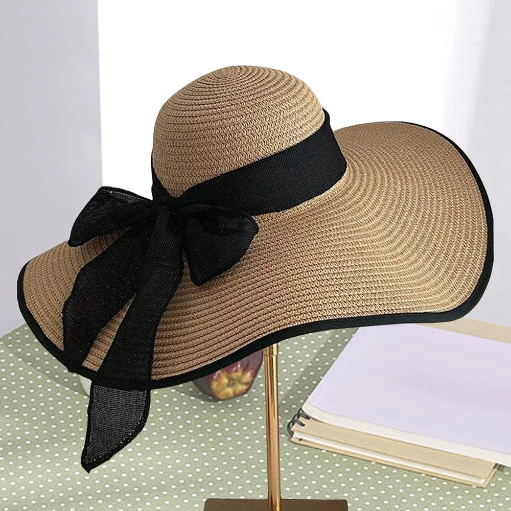Oversized Bow Straw Sun Hat