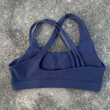 Wide-Strap Crossback Sports Bra