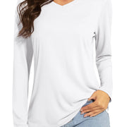 TACVASEN Summer UPF 50+ Long Sleeve T-Shirts Womens Sun Protection V Neck Fashion Tee Shirts Quick Dry Outdoor Hiking Pullover
