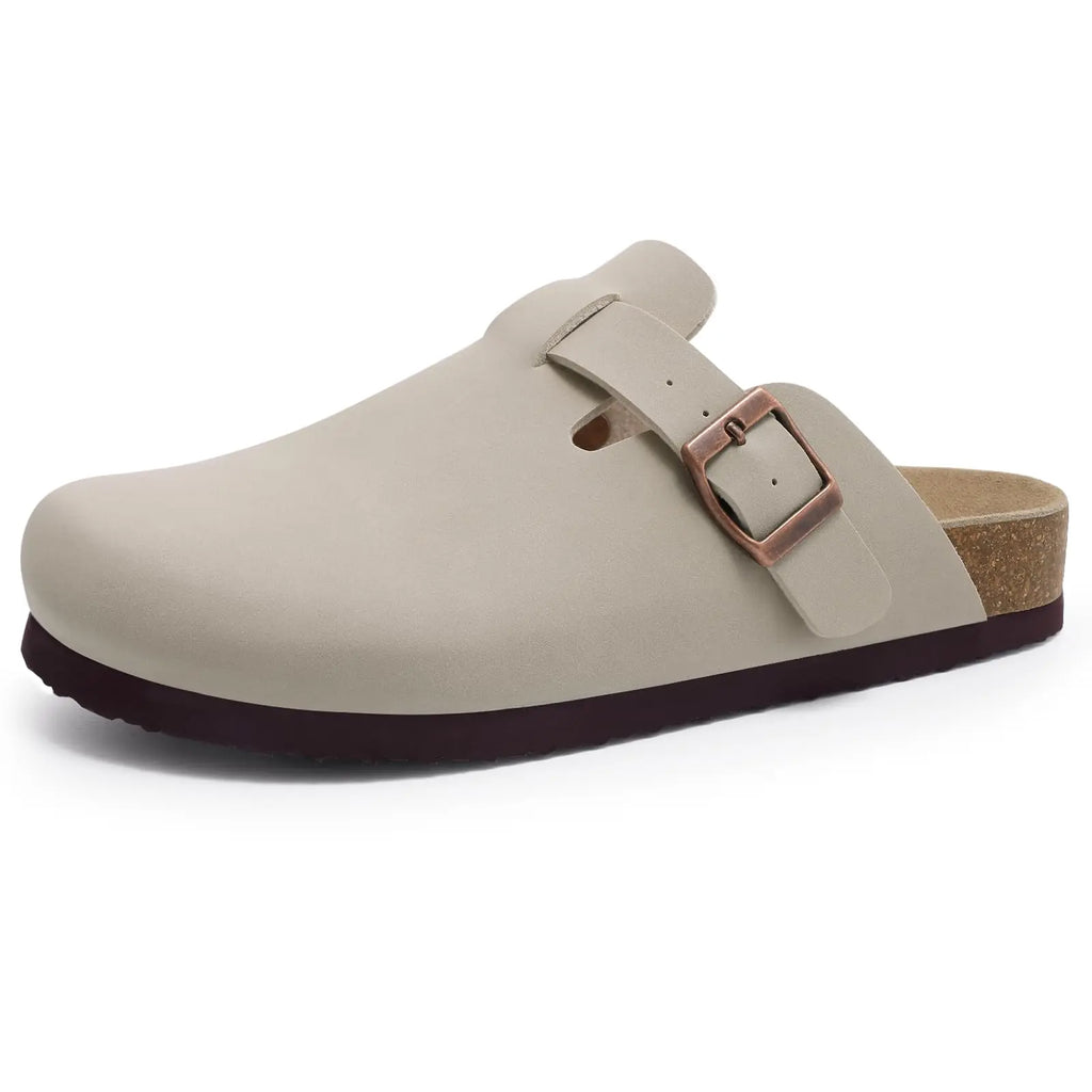 Suede Cork-Footbed Mules