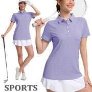 TACVASEN 4 Buttons Polos T-Shirts Womens Summer Short Sleeve Athletic Golf Polos Tee Shirts Sports Casual Work Pullover T-shirts
