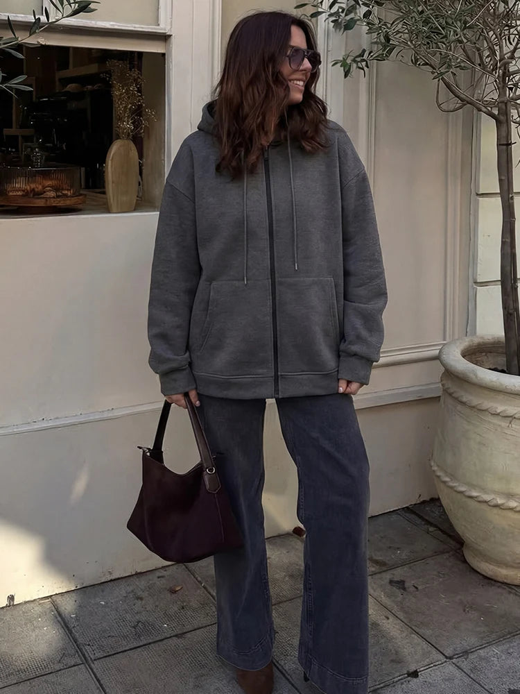 Oversized Zip Hoodie Jacket