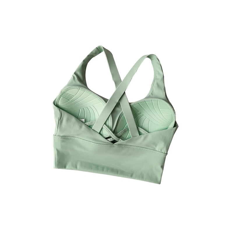 Aurelia Sun Racerback Performance Sports Bra – Yellow – image 5