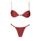 Crystal Crochet Three-Piece Bikini Set