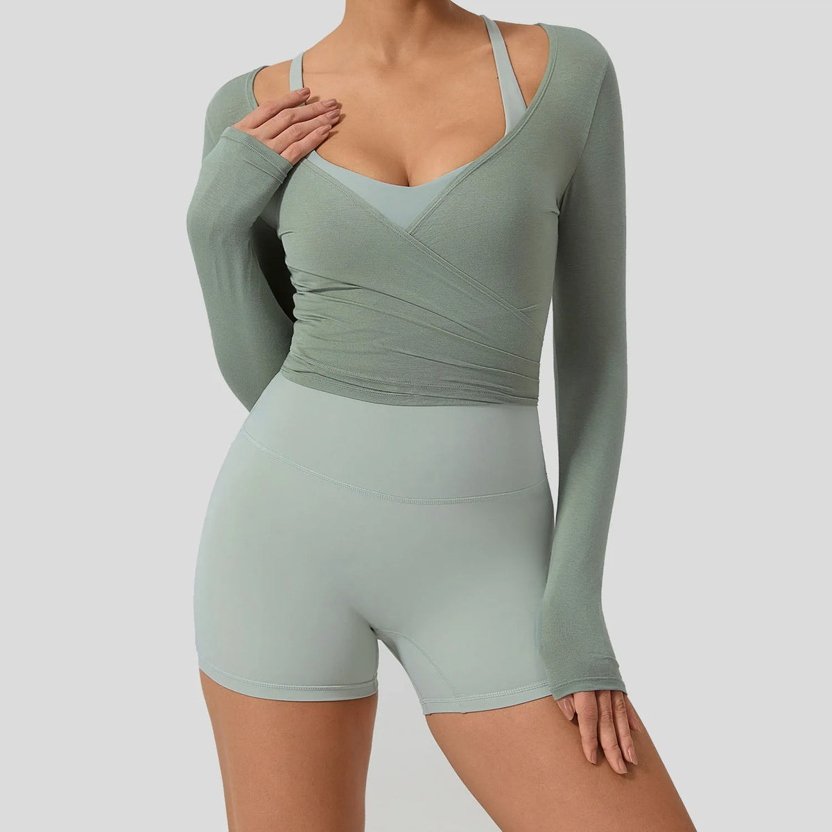 Quick-Dry Long-Sleeve Yoga Top