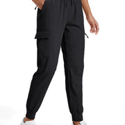 TACVASEN Women's Quick Dry Waterproof Cargo Pants Lightweight UPF 50 Athletic Jogger Pants Travel Hiking Pants Velcro Pockets