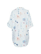 Plus-Size Printed Button-Up Blouse
