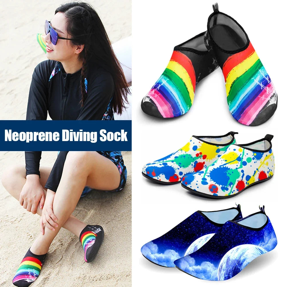 Aurelia Sun Patterned Aqua Socks