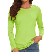 TACVASEN Summer UPF 50+ Long Sleeve Quick Dry High Elastic T-shirts Womens UV/Sun Protection Tee Shirts Hiking Swim Tops Outdoor