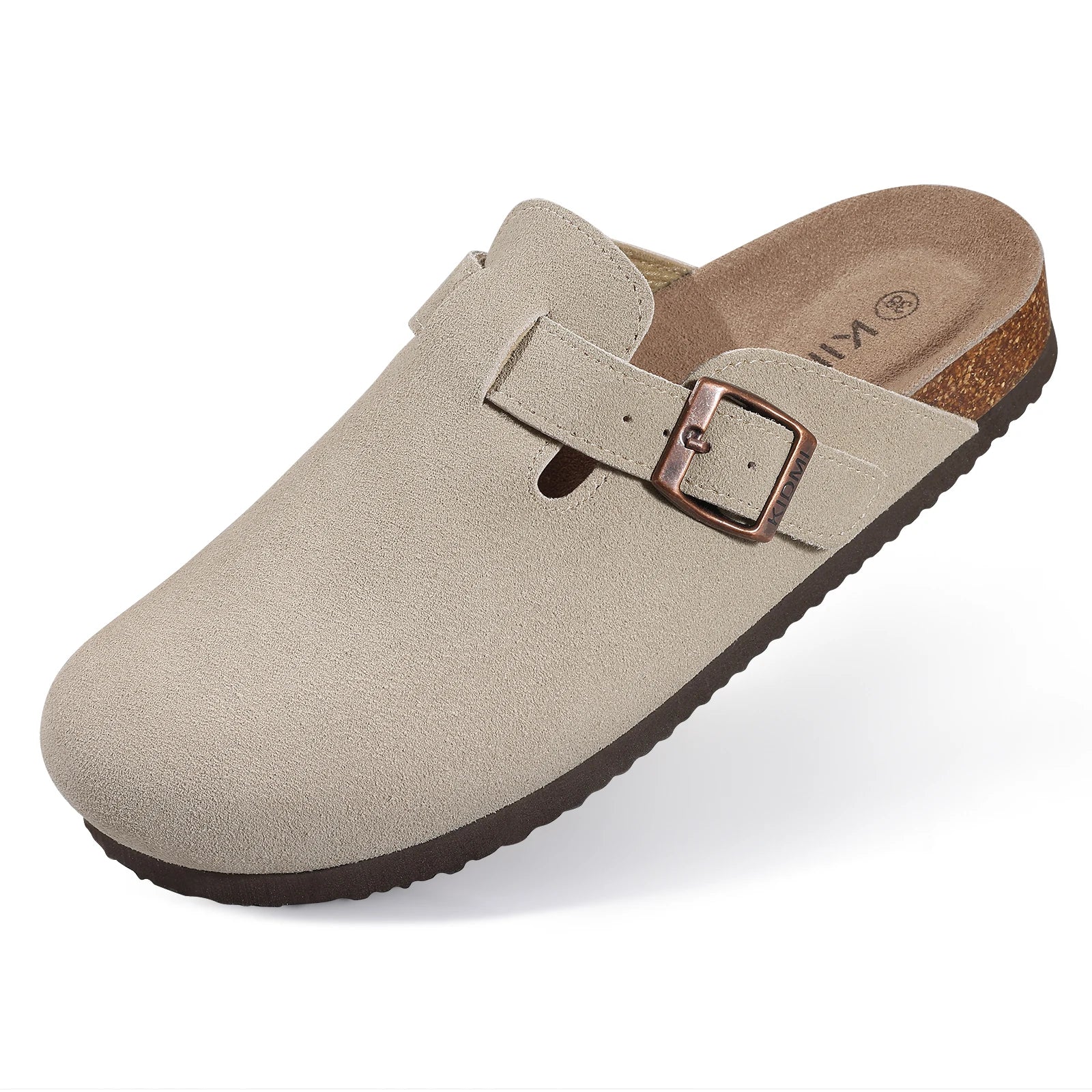 Suede Cork-Footbed Mules
