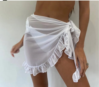 Ruffle-Tie Beach Sarong