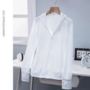 UPF50+ Sun Protection jacket women Ice Silk Hooded Coat for Summer Air Conditioning Clothing Breathable Solid Color