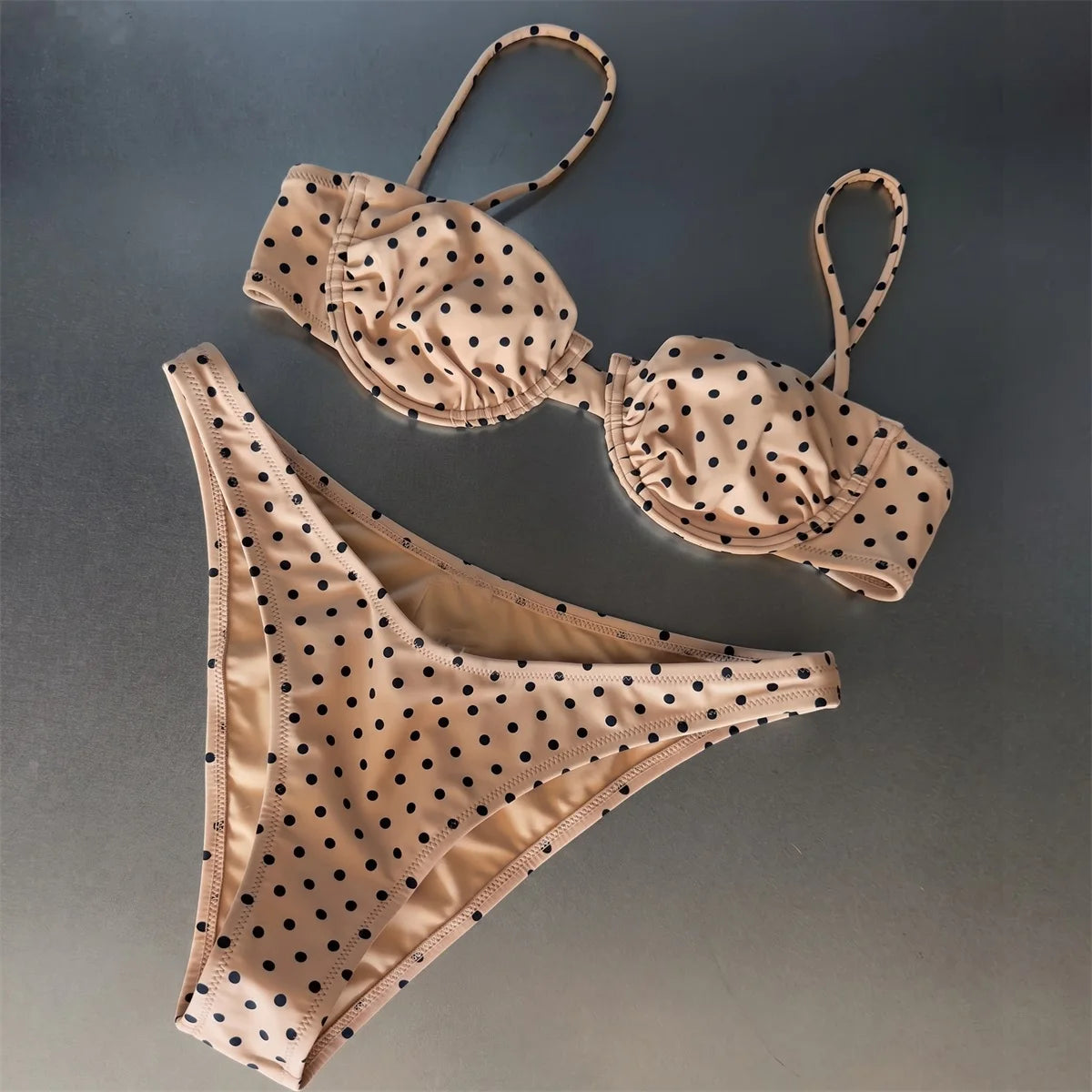 Polka Dot Bandeau Bikini