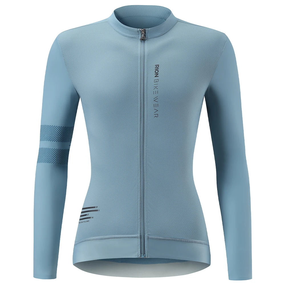 RION Women Cycling Jersey Long Sleeves Shirts Mountain Bike MTB Jerseys Pro Bicycle Clothing T-Shirt Outdoor Sports UPF 50+