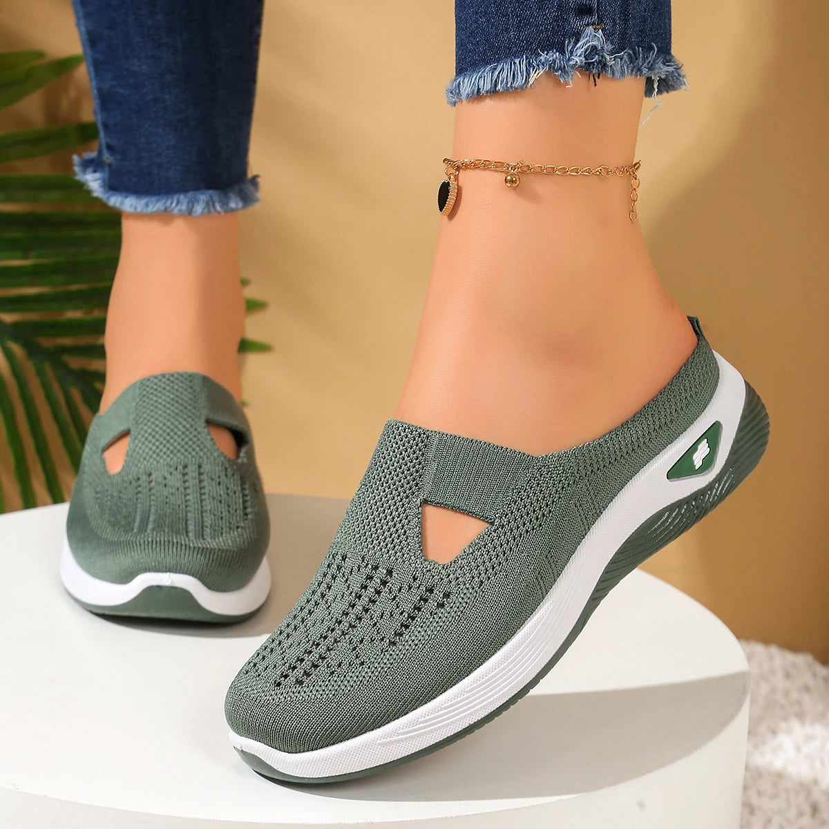 Ventilated Half-Clog Slippers