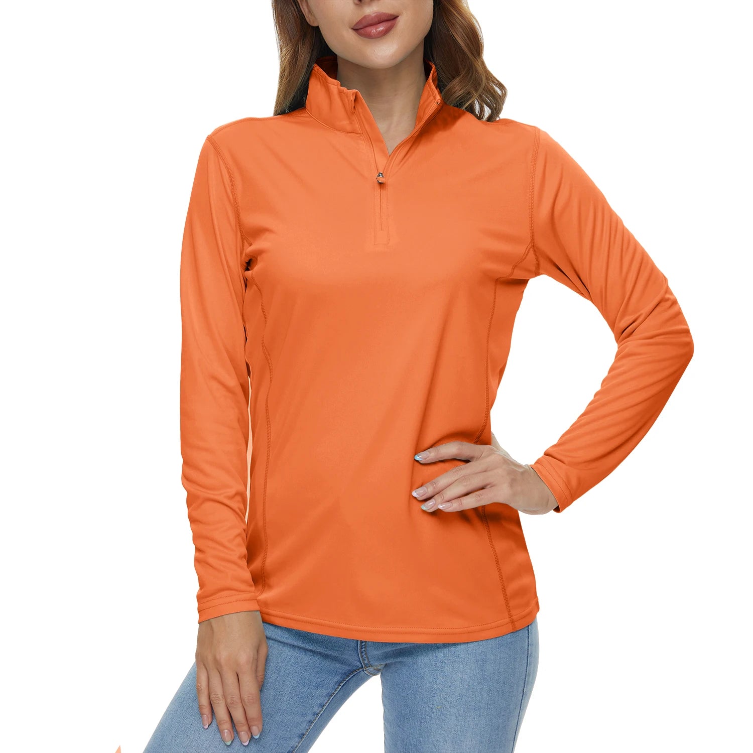 TACVASEN UPF50+ Sneldrogende prestatie-T-shirts met lange mouwen Dameszonbescherming Hardlopen Wandelen Vissen T-shirts Tops Outdoor