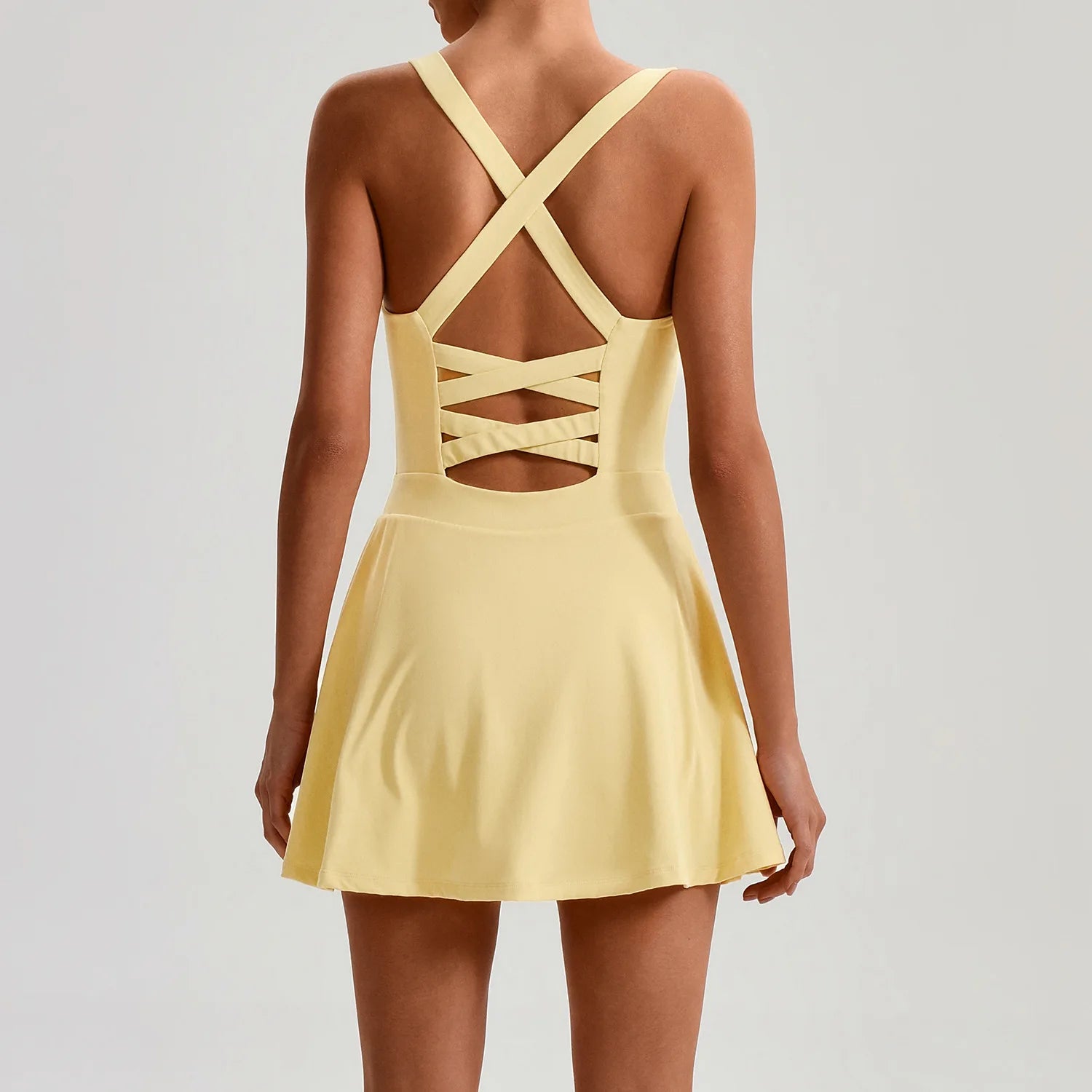 Aurelia Sun Crossback Bra & Tennis Skort Set – White – image 14