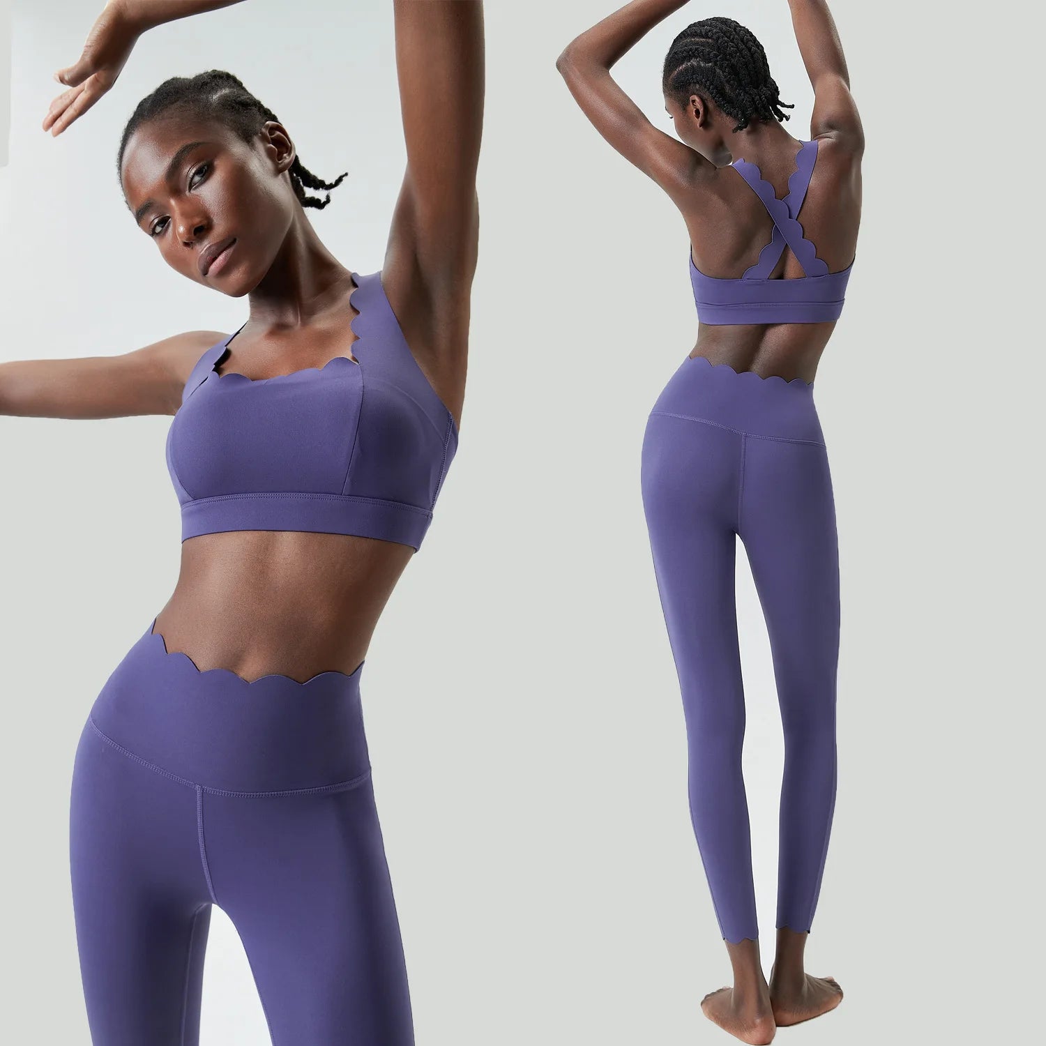 Aurelia Sun Sculpt Fit Two-Piece Active Set – Dark Pink – image 5