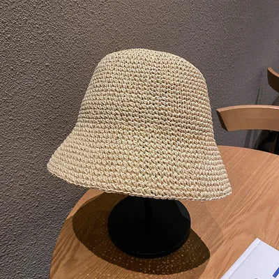 Handwoven Straw Bucket Hat