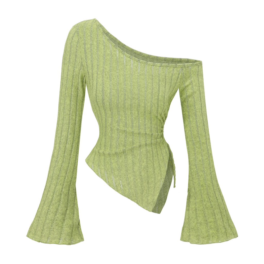 Asymmetric Flare-Sleeve Top