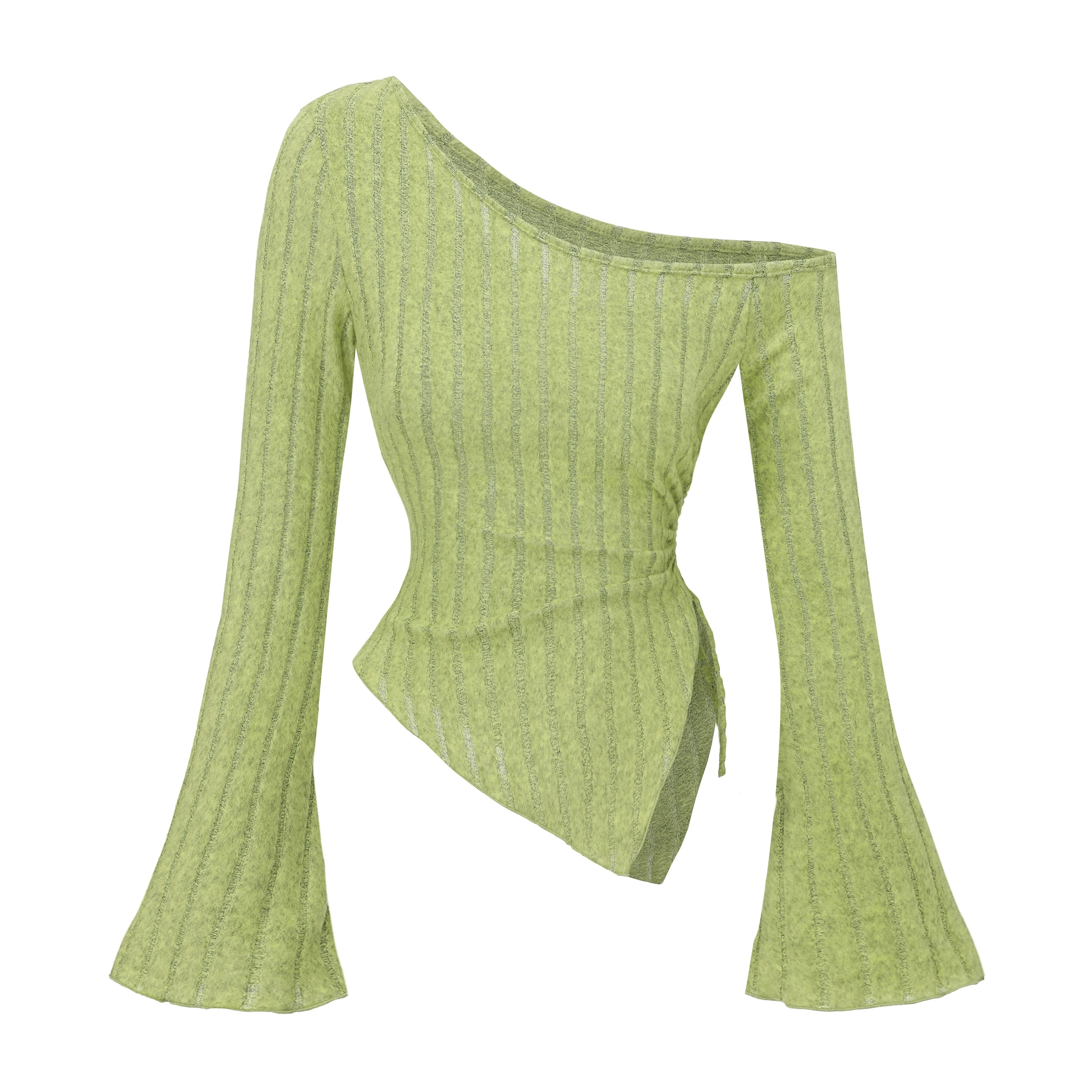 Asymmetric Flare-Sleeve Top