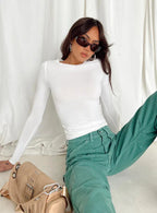 Essential Long-Sleeve Crop Tee