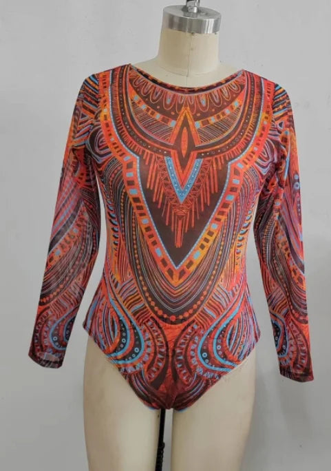 Long-Sleeve High-Waist Bikini Set
