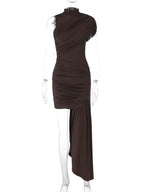 Ruched Sleeveless Mini Dress
