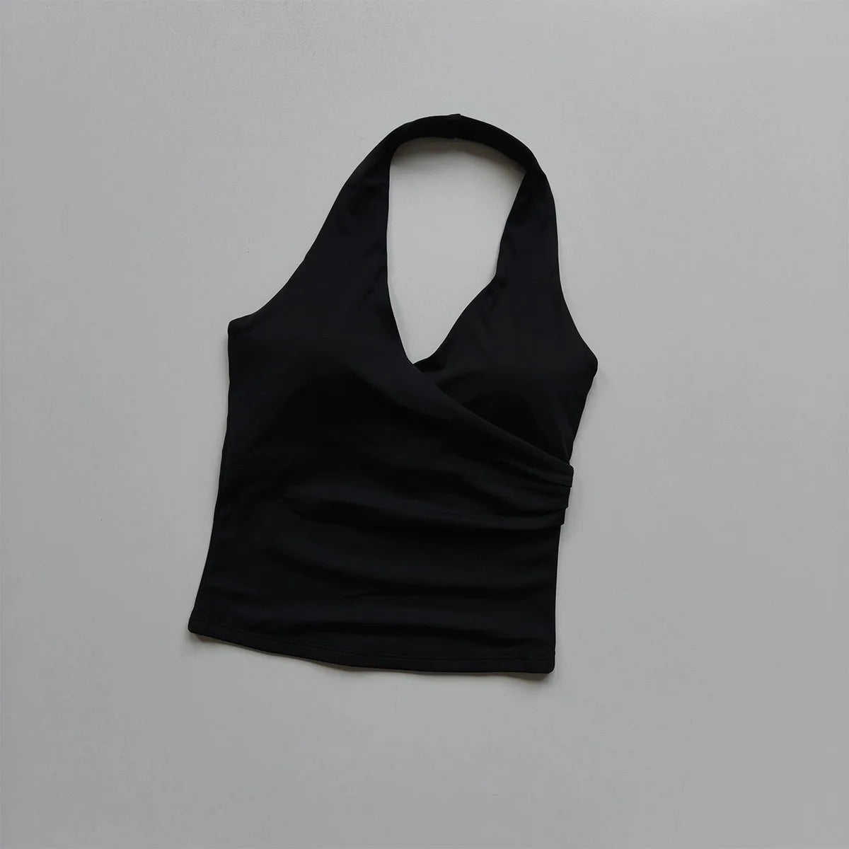 Aurelia Sun Halter V-Neck Sports Bra – Black – image 9