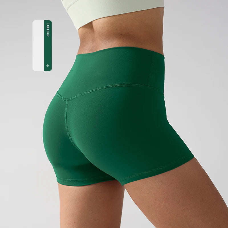 Aurelia Sun Quick-Dry High-Waist Yoga Shorts – Navy Blue – image 23