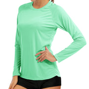 KEFITEVD Quick Dry Women's UPF 50+ Long Sleeve T-Shirts Skin Sun/UV Protection Breathable Lightweight Swim Outdoor Hiking Shirts