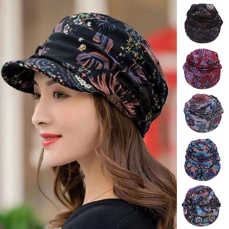 Heritage Floral Earflap Cap