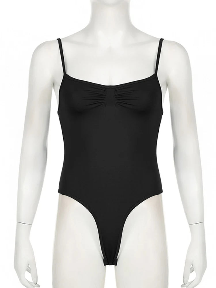 Ruched Strap Bodysuit