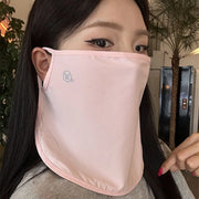 2026 New Summer Ice Silk Sunscreen Mask for Women, Thin, Breathable, UV Resistant, Cycling Neck Protection, Sunshade Veil