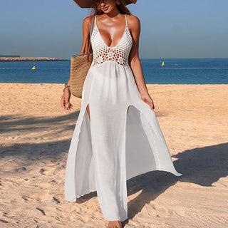 Open-Back Knit Maxi Cover-Up