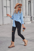 Logan Light-Wash Denim Shirt