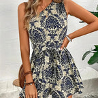 Botanical Print Wide-Leg Jumpsuit