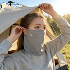 2026 New Summer Ice Silk Sunscreen Mask for Women, Thin, Breathable, UV Resistant, Cycling Neck Protection, Sunshade Veil