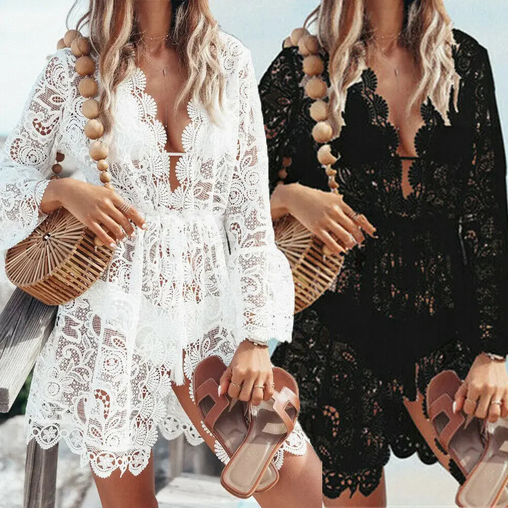 Scallop Crochet Beach Dress
