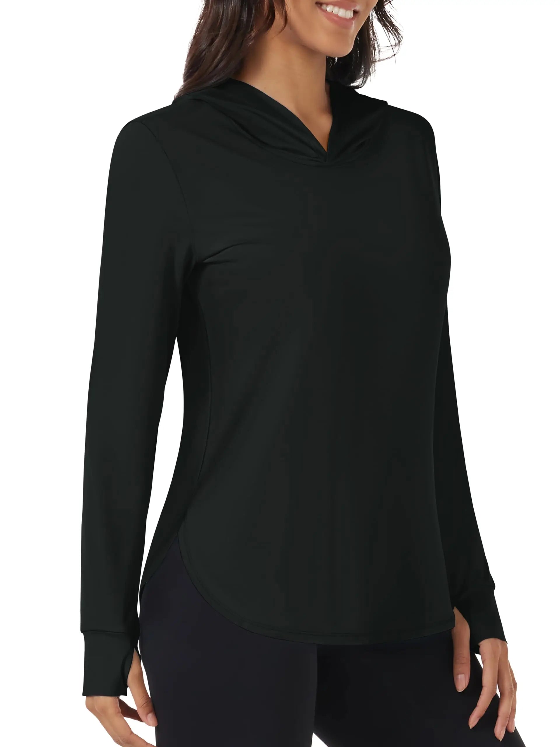 TACVASEN UPF80+ Summer UV Protection Hoodie Womens Outdoor Hiking SunBlock Pullover Tops Quick Dry Breathable Lightweight Shirts