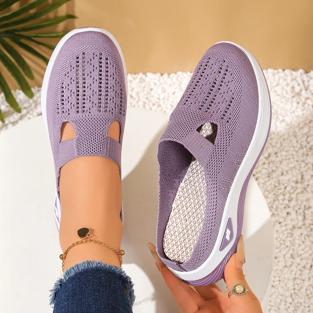 Ventilated Half-Clog Slippers