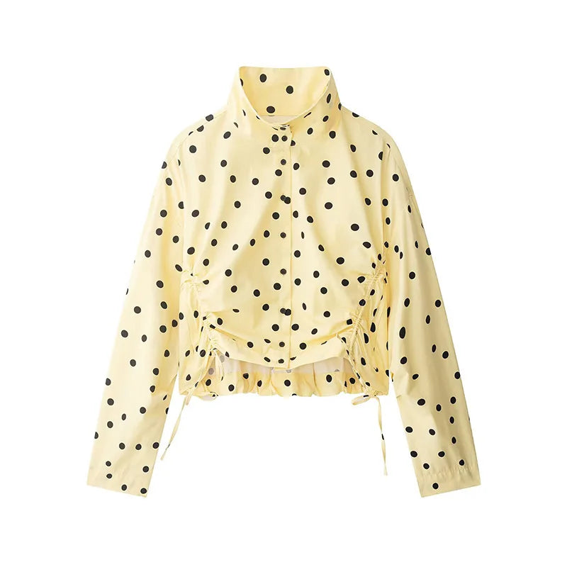 Polka Dot Blazer & Balloon Shorts Set
