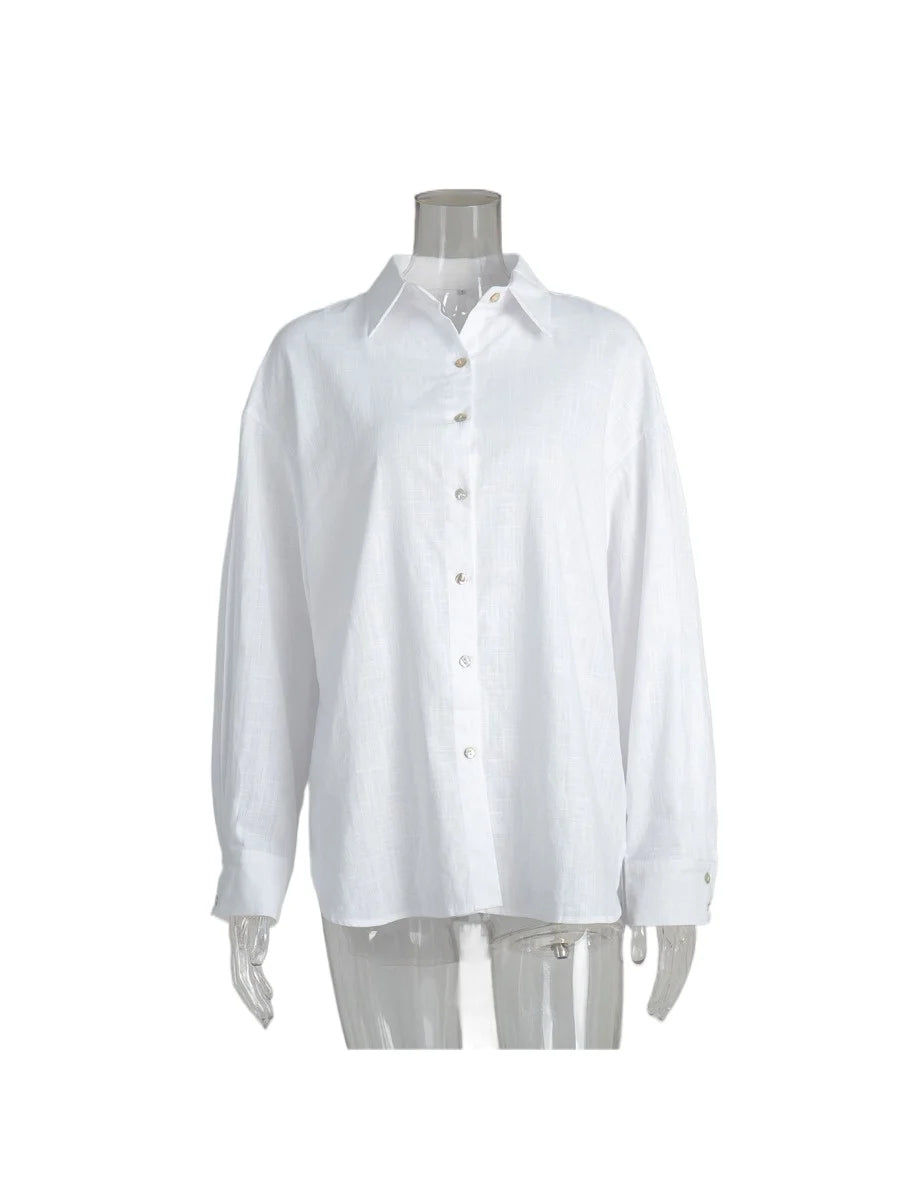 Relaxed Cotton Button-Up Shirt